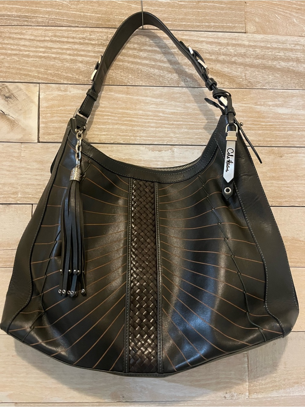 Cole Haan Huarache Leather Handbag-Vintage - Picture 6 of 11